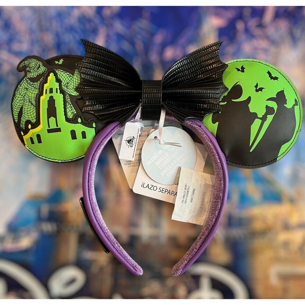 Disney Parks Loungefly Oogie Boogie Bash 2024 Ears Headband Glow In Dark New